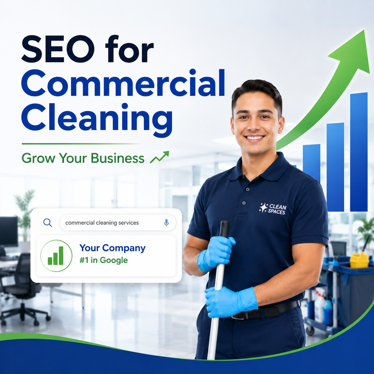 Commercial cleaning business getting more local leads through SEO strategy
